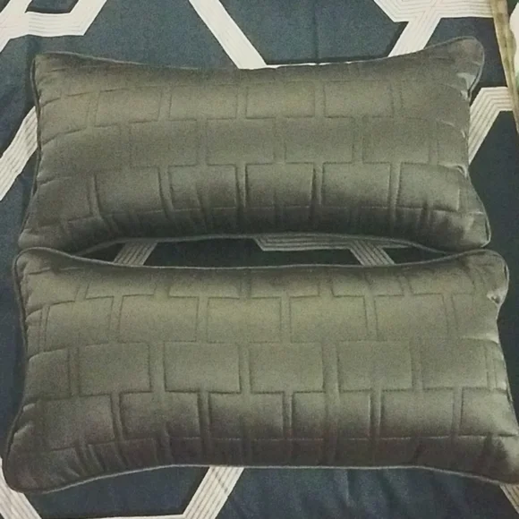 2 Hotel Collection for Macy's Gray Frame Quilted Pillows